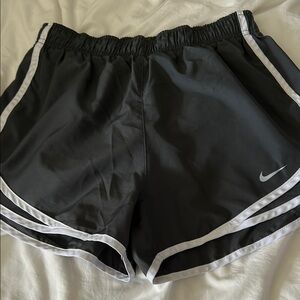 Nike White and Gray Athletic Shorts for Performance